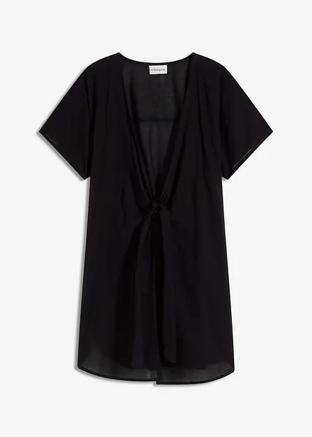 Strandbluse i transparent materiale