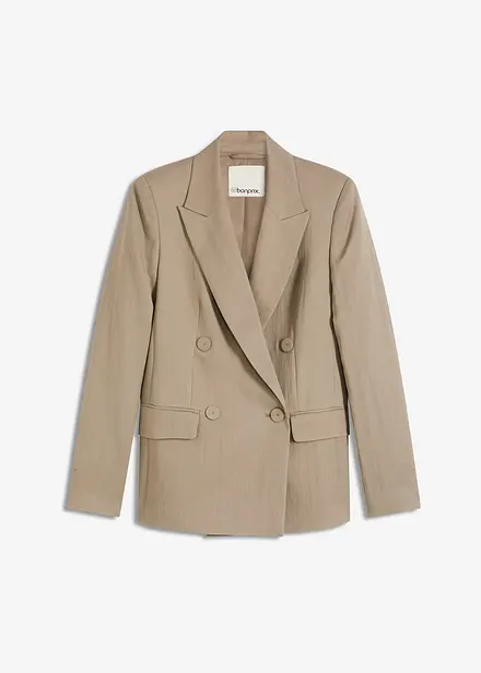 Blazer i materiale med rynket effekt og lyocell
