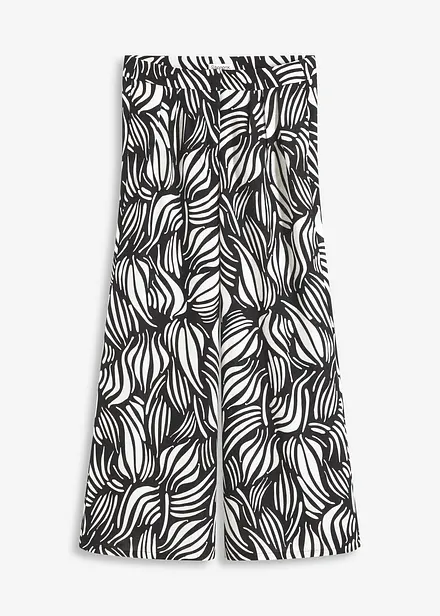 Bukse med vide ben og komfortlinning