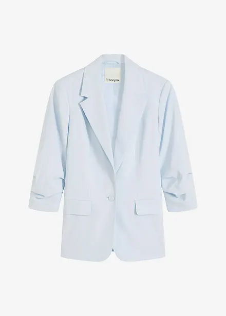 Blazer i viskose og ledig modell med 3/4-lange ermer