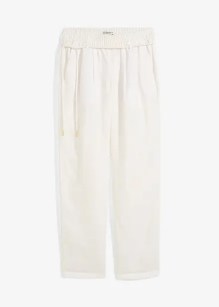 Pull on-bukse i 100% lin
