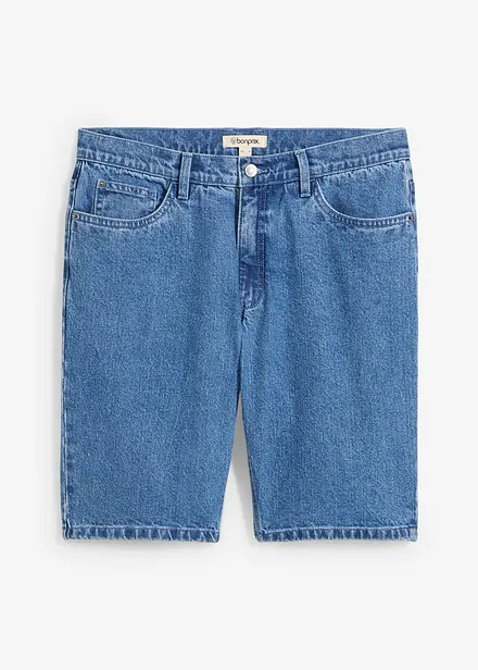 Bermudashorts i denim med stretch, Relaxed Fit