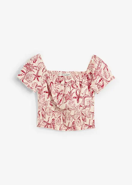 Carmenbluse av 100% bomull