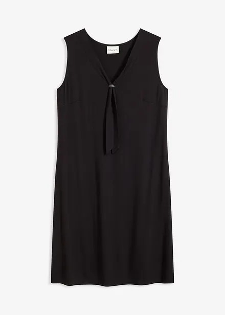 Trikotkjole med knytebånd