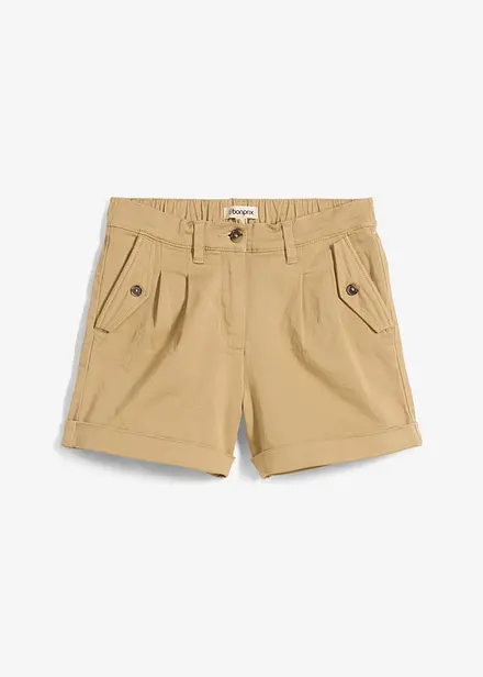 Shorts i twill med høy midje