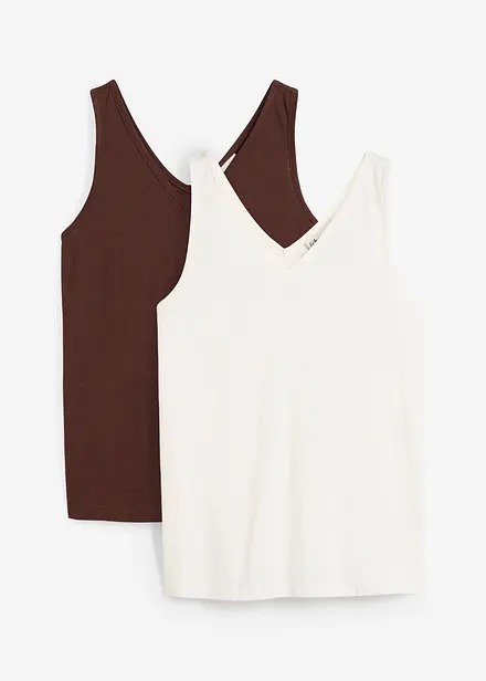 Singlet i 100% økologisk bomull (2-pack)
