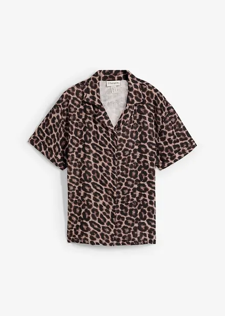 Oversized bluse i musselin