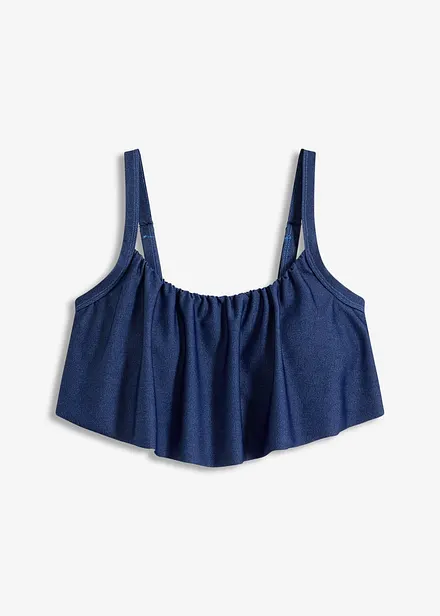 Bustier bikinitopp i denimlook