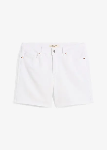 Bermudashorts i denim Mid Waist, Low Stretch