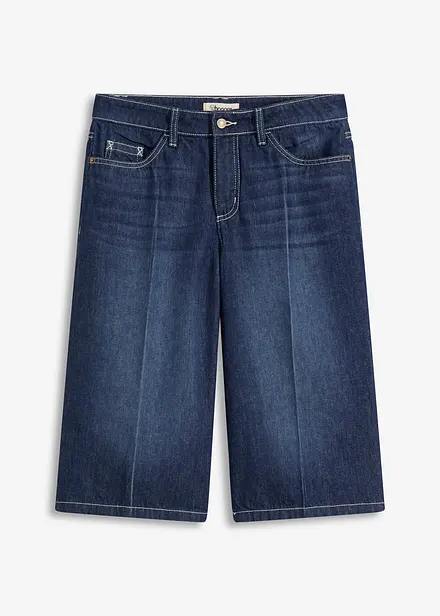 Jeansbermuda Mid Waist, Low Stretch