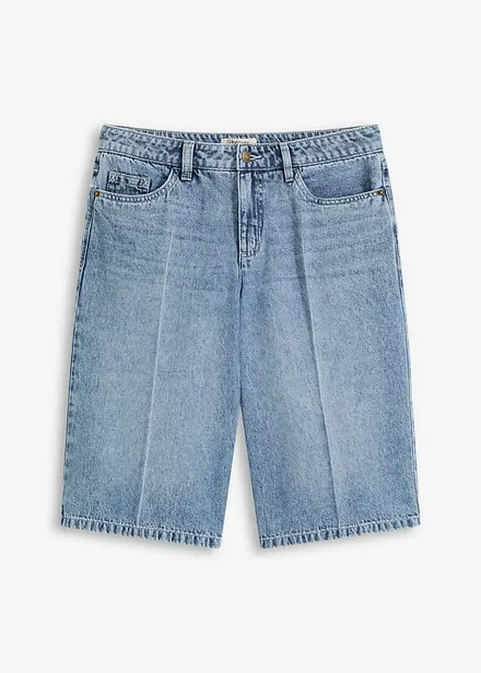 Jeansbermuda Mid Waist, Low Stretch