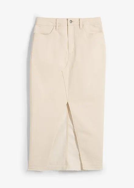 Jeansskjørt med splitt