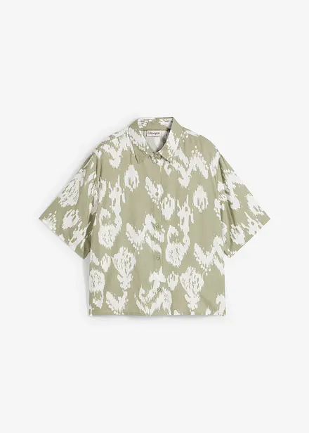 Viskosebluse med folklore trykk