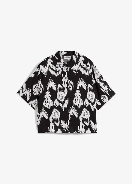 Viskosebluse med folklore trykk