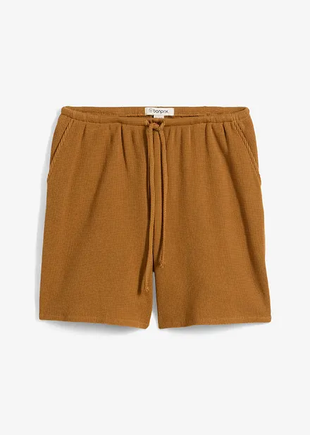 Shorts i strukturmateriale av 100% bomull