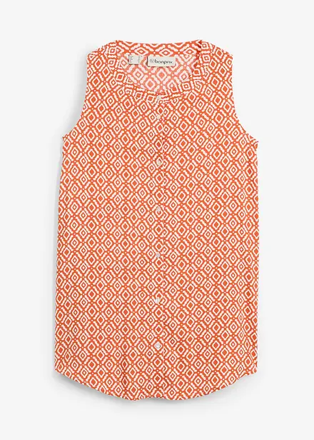 Lang bluse i myk viskose