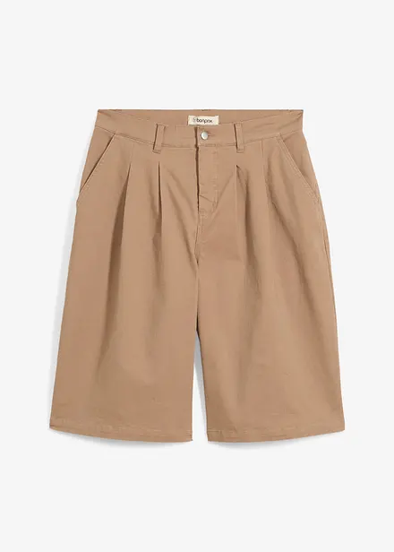 Lange bermuda av elastisk bomullsmiks