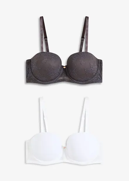 Balconette-BH (2-pack) med delikat blonde