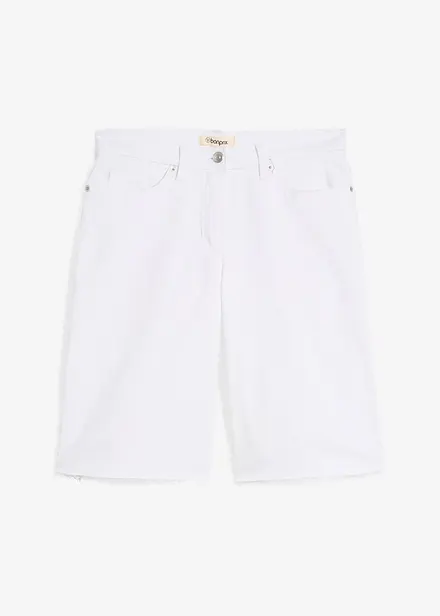 Bermudashorts med råkanter