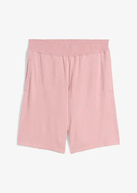Slip on-shorts i finstrikk