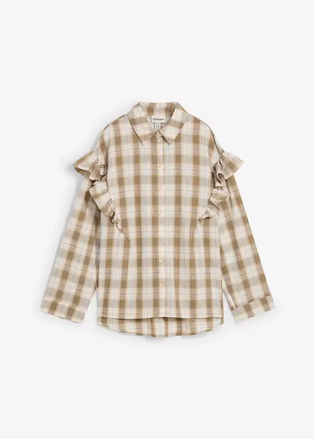 Skjortebluse med volanger