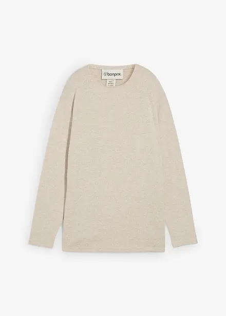 Lang sweatshirt i strikket look