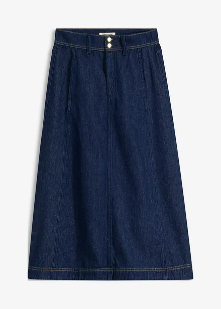 Midiskjørt i denim