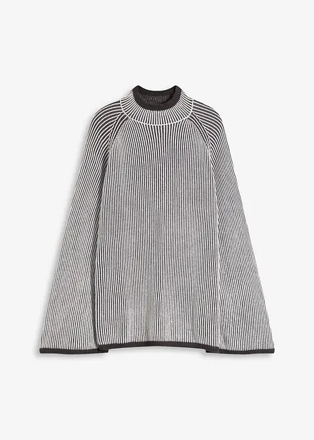 Oversized genser med høy kant i halsen