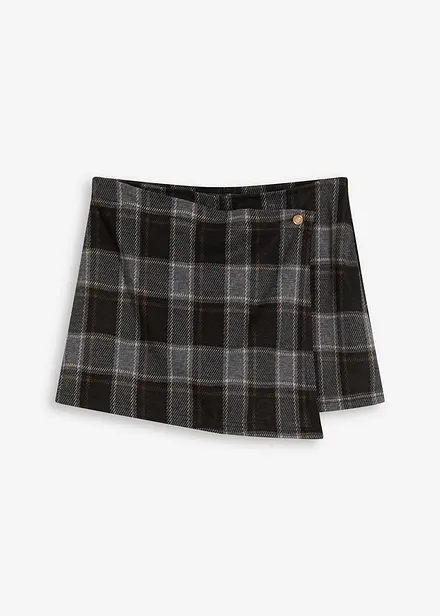 Kort skort med smykkeknapp