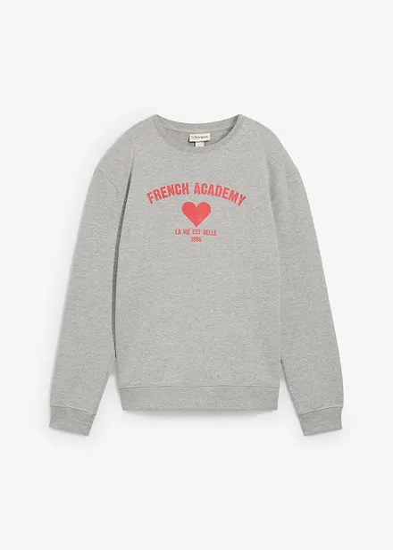 Sweatshirt av myk miks med økologisk bomull