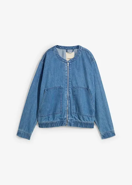 Bomberjakke i denim