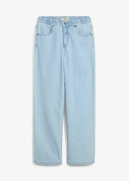 Loose Fit-pull on-jeans med komfortlinning, Straight