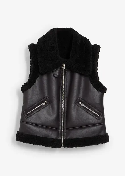Vest i imitert skinn