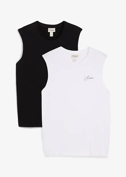 Singlet i 100% økologisk bomull, Loose Fit (2-pack)
