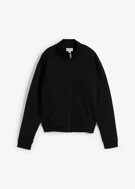 Sweatshirt i 100% økologisk bomull med glidelås