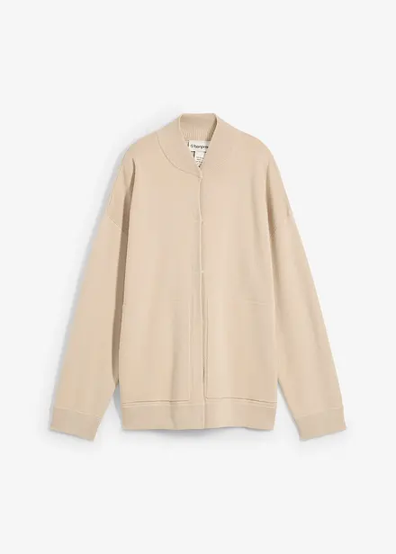 Oversized cardigan med merinoull
