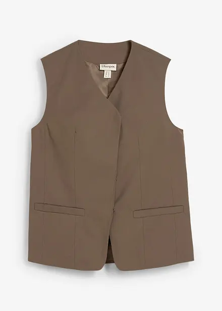 Lang vest med twillstruktur