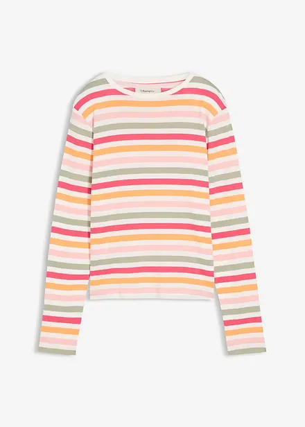 Langermet topp i 100% bomull