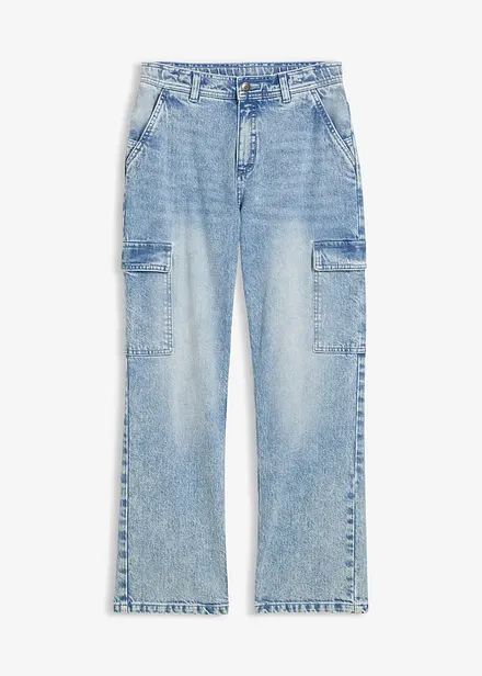 Vid cargo-jeans, Mid Waist