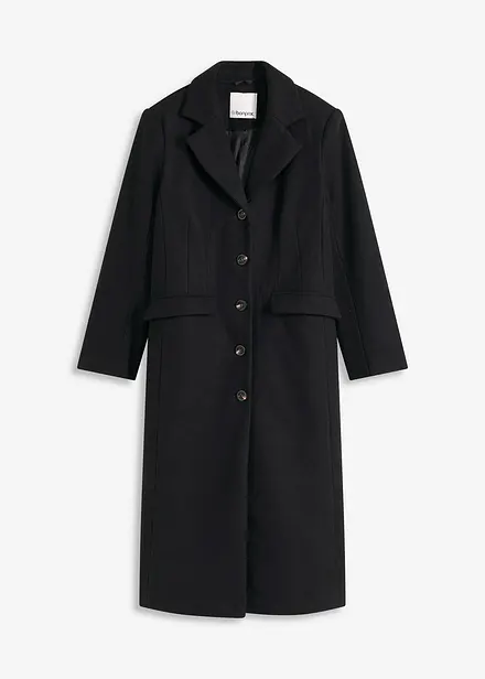 Kåpe i ull-look og maxi-lengde