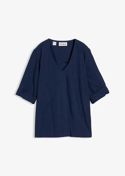 Slip on-bluse i lett viskose