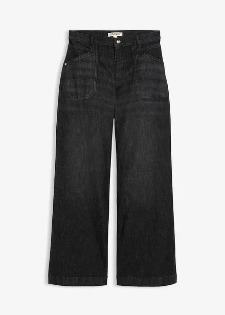 Wide Leg-jeans Mid Waist med påsatte lommer