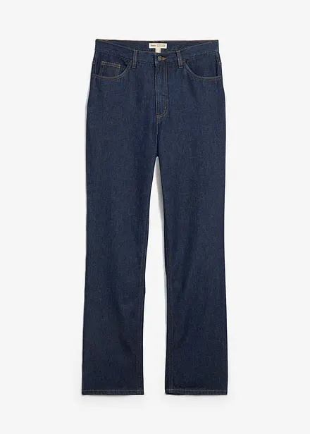 Straight Jeans, High Waist, Long av økologisk bomull
