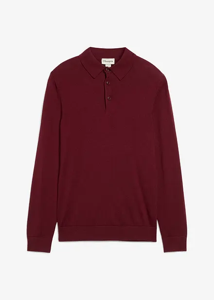 Finstrikket genser med fin merionull, Slim Fit