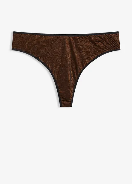 Stringtruse med høy midje i glittermateriale