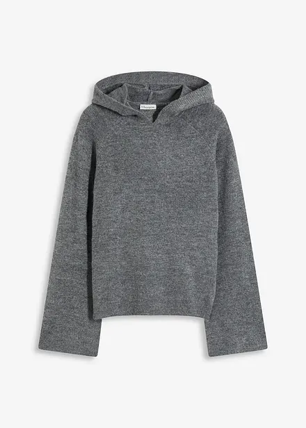 Strikket hoodie
