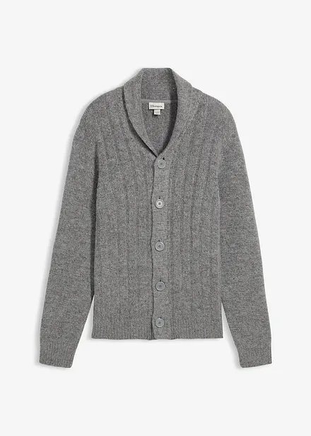 Cardigan med ribbemønster