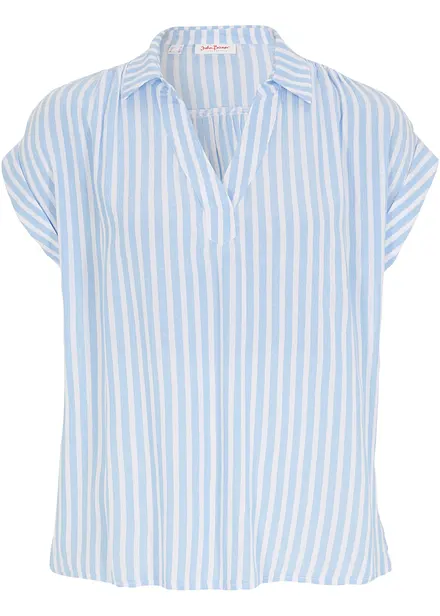 Kortermet bluse i lett viskose