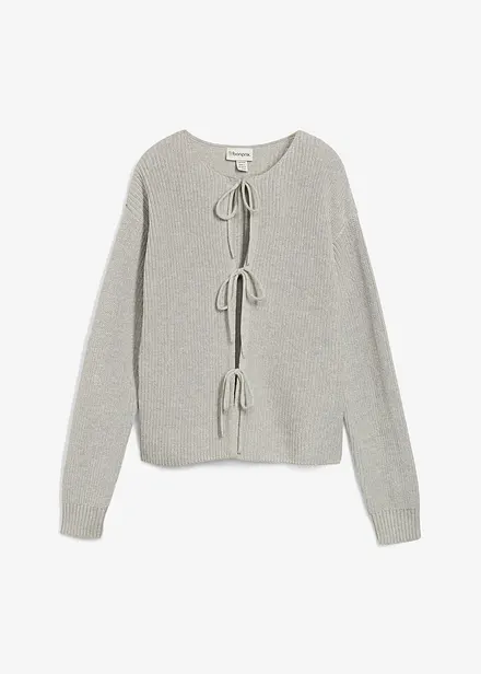 Cardigan med knyting