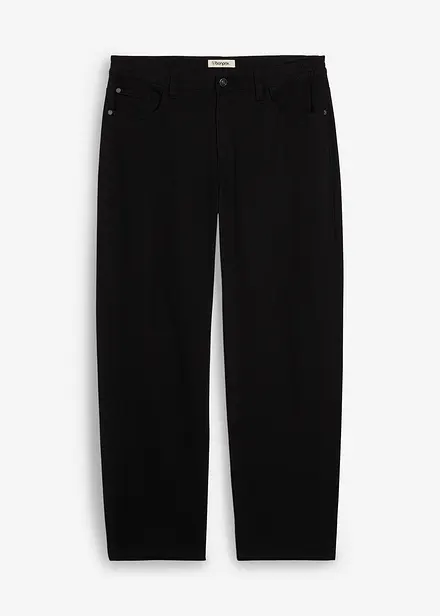 Relaxed Fit-twillbukse med komfortlinning, Straight
